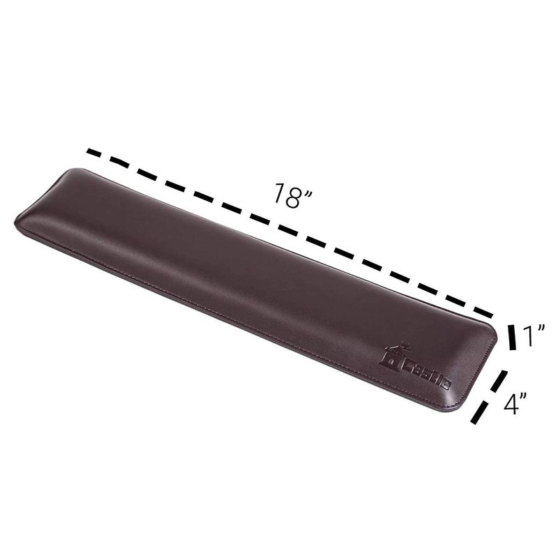 Castle Bailey Full Size by Castle - Leather Ergonomic Computer Wrist Rest Pad for Keyboards with Around 104 Keys - Firm Keyboard Wrist Support for Typists, Gaming, and Heavy Office Use (Woodland, Full Size) - Image 2
